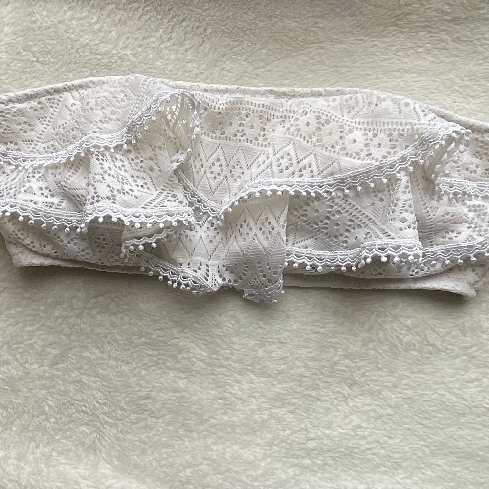 Victoria’s Secret Bandeau Top White Bikini